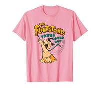 The Flintstones Fred Flintstone Yabba Dabba Doo Maglietta, Uomo, Rosa, L