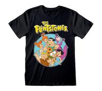 The Flintstones - Maglietta unisex per adulti Family Circle (L) (nero), nero, Large [video game]