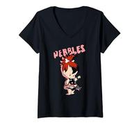 The Flintstones Pebbles Rock Pose Maglietta con Collo a V