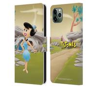 THE FLINTSTONES PERSONAGGI CUSTODIA COVER PORTAFOGLIO IN PELLE PER APPLE iPHONE