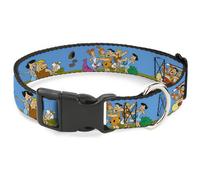 The Flintstones Pet Collar, Dog Collar Plastic Buckle, The Flintstones and Rubbl