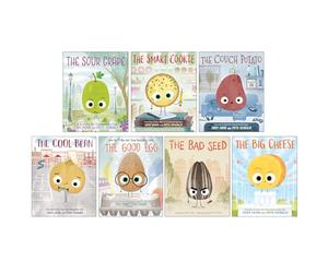 The Food Group Series 7 Books Collection Set By Jory John(The Bad Seed, The Good Egg, The Cool Bean, The Couch Potato, The Smart Cookie, The Sour Grape & The Big Cheese)