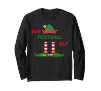 The Football Funny Elf Christmas Pigiama Family Shirt Maglia a Manica