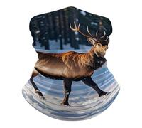 The Footprints By Elk On The Snow Ghetta da Collo Unisex Passamontagna Elastico Cerchietto per Capelli per Arrampicata Adulto Escursionismo 25X50Cm