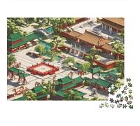 The Forbidden City Puzzle 1000 Pezzi Materiale Riciclabile Courtyard Adult Jigsaws Accessori per Tempo di Gioco Familiare Interessante Family Gioco per Casa 52x38cm/1000pcs
