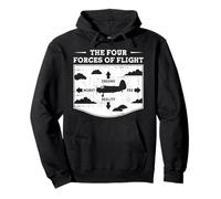 The Four Forces of Flight Felpa con Cappuccio