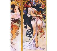 The Four Seasons - Bullet Journal A5 Dot Grid Notebook, 160 Pages - Alfons Mucha Edition: Art Nouveau Beauty | Vintage Elegance | Perfect Gift for Creative Souls | Perfect gift