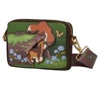 Loungefly Disney: La volpe e il segugio - Tod & Copper - Borsa a tracolla - Borsa a tracolla rimovibile con ciondolo - Borse da collezione