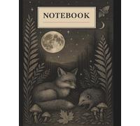 The Fox & Fern Vintage Cottagecore Notebook: Cozy Mushroom & Fox Journal | Cute Aesthetic Wide-Ruled Lined Paper for Writing, School, Office or Home | 7.25 x 9.75 in