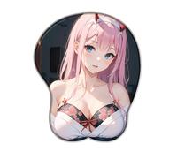 The Franxx Zero Two Anime Silicone 3D Mouse Pad Cartone animato Creativo Sexy Memory di Cotone Mouse Tastiera 3D Mano Ciotola Stand Addensare, Tappetino per mouse Stereoscopico