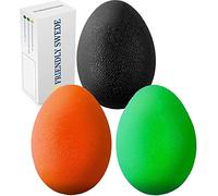 The Friendly Swede Palline Ovali per l'Esercizio e la Riabilitazione della Mano (3 Pezzi con 3 Livelli di Resistenza) - Garanzia A Vita (Taglia L)