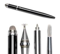 The Friendly Swede penna touchscreen 4 in 1 con pennello sostituibile, punta in microfibra, punta fine con disco, penna a sfera, con punte di ricambio in confezione regalo.