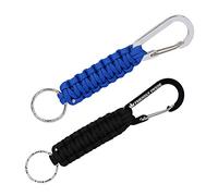 The Friendly Swede - Portachiavi in Paracord con moschettone (2 pezzi), - Blau und Schwarz