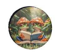 The Frog Family is Reading - Copertura per ruota di scorta da 24 pollici, accessori da viaggio, impermeabile, antipolvere, per camper, jeep, SUV, camper