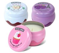 The Fruit Company - Candele profumate al cocco, More e Fragola Panna Confezione da 3 pezzi 100% Vegetale | 40 ore