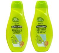The Fruit Company, confezione da 2 gel doccia da 600 ml, anguria, melone, gelso o fragola e panna, idratante, uso quotidiano, senza parabeni e solfati, fragranza vegana duratura per tutti i tipi di