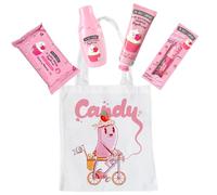 The Fruit Company Set Pack Regalo Fragola e Panna, Include Tote Bag Design, Olio Labbra, Gel per le Mani, Colonia Eau de Toilette, Salviette bagnate | MSO