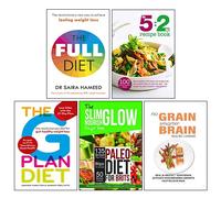 The Full Diet, The G Plan Diet, The Slim Glow Nourish Paleo Diet for Brits Ricette Libro di Ricette, No Grain, Smarter Brain Body Diet Cookbook, The 5:2 Diet Recipe Book 5 Libri Collection Set