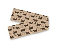 The Funny Black Cats on Halloween Halloween Decorazioni Beige Runner da tavolo 33 x 178 cm, decorazioni per baby shower, riutilizzabile, runner da tavola blu lungo 178 cm