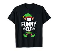 The Funny Elf Party Family Group Matching X-mas Detto Maglietta