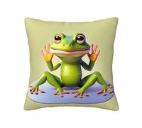 The Funny Frog Doing - Federa per cuscino da yoga, morbida e resistente, 50,8 x 50,8 cm, adatta per casa, auto, campeggio