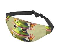 The Funny Frog Doing Yoga Crossbody Marsupio multifunzionale grande marsupio per uomini e donne sport all'aria aperta viaggi alla moda e portatile, nero, Come nella foto, Taglia unica, Zaino da