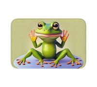 The Funny Frog Doing Yoga Hem Pad 40x60. Morbido e confortevole, antiscivolo e resistente all'usura, con vari motivi, adatto per casa e ufficio.