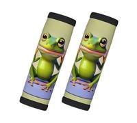 The funny frog doing yoga Print 2 pack bagagli Handle Wraps per valigia, impugnature morbide, coperture per etichette da viaggio, per borsa da trasporto auto