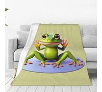 The Funny Frog Doing Yoga Print Ultra-Soft Micro Fleece Blanket Warm All Season Sofa Travel Throw for Office for Kids Adults Nap