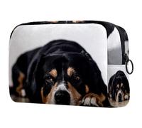 The Funny Lazy Dog Trousse per cosmetici da donna, borsa da viaggio per articoli da toeletta grande, pratica borsa organizer con cerniera, Multi, 18.5x7.5x13cm/7.3x3x5.1in, Beauty case