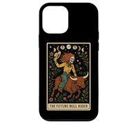 The Future Bull Rider Bull Riding Cowboy Skeleton Tarocchi Carta Custodia per iPhone 12 mini