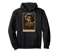 The Future Bull Rider Bull Riding Cowboy Skeleton Tarocchi Carta Felpa con Cappuccio