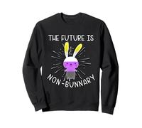 The Future Is Nonbinary Non Bunnary Enby NB Gender Queer Felpa