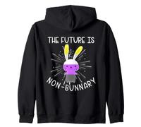 The Future Is Nonbinary Non Bunnary Enby NB Gender Queer Felpa con Cappuccio
