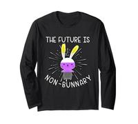 The Future Is Nonbinary Non Bunnary Enby NB Gender Queer Maglia a Manica