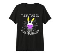 The Future Is Nonbinary Non Bunnary Enby NB Gender Queer Maglietta Premium