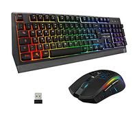 THE G-LAB Combo TUNGSTEN - Tastiera e Mouse Wireless Tripla Connessione 2.4GHz / Bluetooth / USB - Tastiera Gaming ITALIANA, RGB e Macro Custom - Mouse Gaming Wireless 6400 DPI - PC / PS4 / PS5 / XBOX