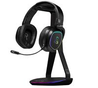 The G-Lab - K-Stand Hydrogen - Supporto per cuffie Gamer - RGB 7 Colori, Tasto/Off, 2 Hub USB + USB-C, Base Antiscivolo - Supporto Universale per Cuffie Gamer PC/Ps5/Ps4/Xbox - Nero - Nuovo