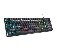 The G-Lab Keyz Caesium TKL - Tastiera da gioco USB, 87 tasti, tastiera QWERTY multicolore, con retroilluminazione a LED, gioco compatto, senza tastierino numerico per PC/PS4/PS5/XBOX, colore: Bianco