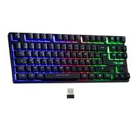 THE G-LAB - Keyz Caesium TKL WL - Tastiera da gioco wireless, tastiera gamer compatta senza tastiera digitale, layout spagnolo - Tastiera Bluetooth RGB, batteria a lunga durata per PC/PS4/PS5 - Nuovo