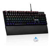 Tastiera da gioco - The G-Lab - KEYZ CARBON E - Meccanica (interruttore blu) - Arcobaleno - Profilo basso - Poggiapolsi - Cablata - Nera