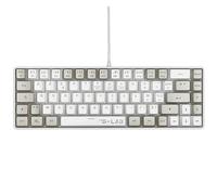 The G-Lab Keyz Hydrogen, tastiera Gamer 60%, semi-meccanica cablata Azerty FR, retroilluminazione multicolore - Mini tastiera Gamer silenziosa, formato compatto TKL - Pc/ps4/Ps5 - bianco/grigio