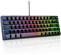 The G-Lab Keyz Hydrogen - Tastiera Gaming QWERT - Include Ñ - Tastiera da gioco semi-meccanica - Tastiera Gamer 60% retroilluminazione multicolore - Mini tastiera Gamer silenziosa per PC, PS4, PS5