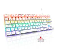 The G-Lab Keyz Mercury TKL Tastiera Meccanica Gamer 87 Tasti cablati USB AZERTY Francese, Retroilluminazione LED Multicolore - Gaming Compatto senza tastierino Digitale PC/PS4/PS5/Xbox Nuovo 2022,