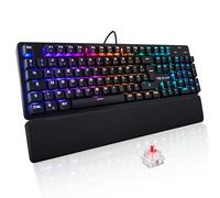 Tastiera da gioco - The G-Lab - KEYZ RUBIDIUM - Meccanica (interruttore rosso) - Poggiapolsi - RGB - Cablata - Azerty - Nera