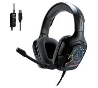 The G-Lab - Korp Cobalt 7.1 EX - Cuffie da gioco 7.1 Surround Sound - Microfono da gamer audio di alta qualità, retroilluminazione RGB, microfono flessibile, leggero e confortevole - Cuffie PS5, PS4,