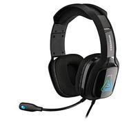 THE G-LAB Korp VANADIUM Cuffie da Gaming - Microfono Stereo, Ultra Leggero, Cuffie per Basso Elettrico - Mic Jack da 3,5 mm per PC/PS4/PS5/Xbox One/Nintendo Switch/Mac/Smartphone/Tablet - (Nero)