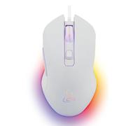 The G-Lab - Kult Helium USB Wired Gaming Mouse - Sensore ottico da 800 a 6400 DPI, retroilluminazione LED a 7 colori - Ideale per MOBA/FPS - Compatibile con PC/PS4/PS5/Xbox - Bianca