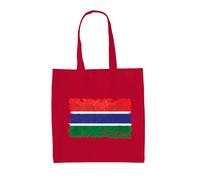 The Gambia Grunge Stile Bandiera - Borsa Tote IN Tela - Banjul Paese Viaggio