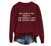The Game Is The Reality The World Is Just The Waiting Lobby Felpa divertente per gli amanti del gioco maglietta unisex, Porpora, XXL